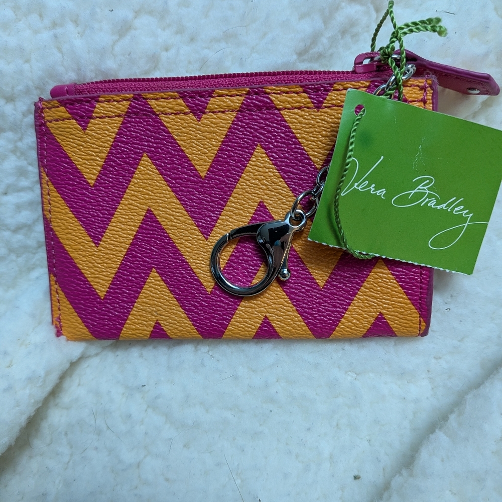Vera Bradley Fuchsia and Mustard Zigzag Key Holder
